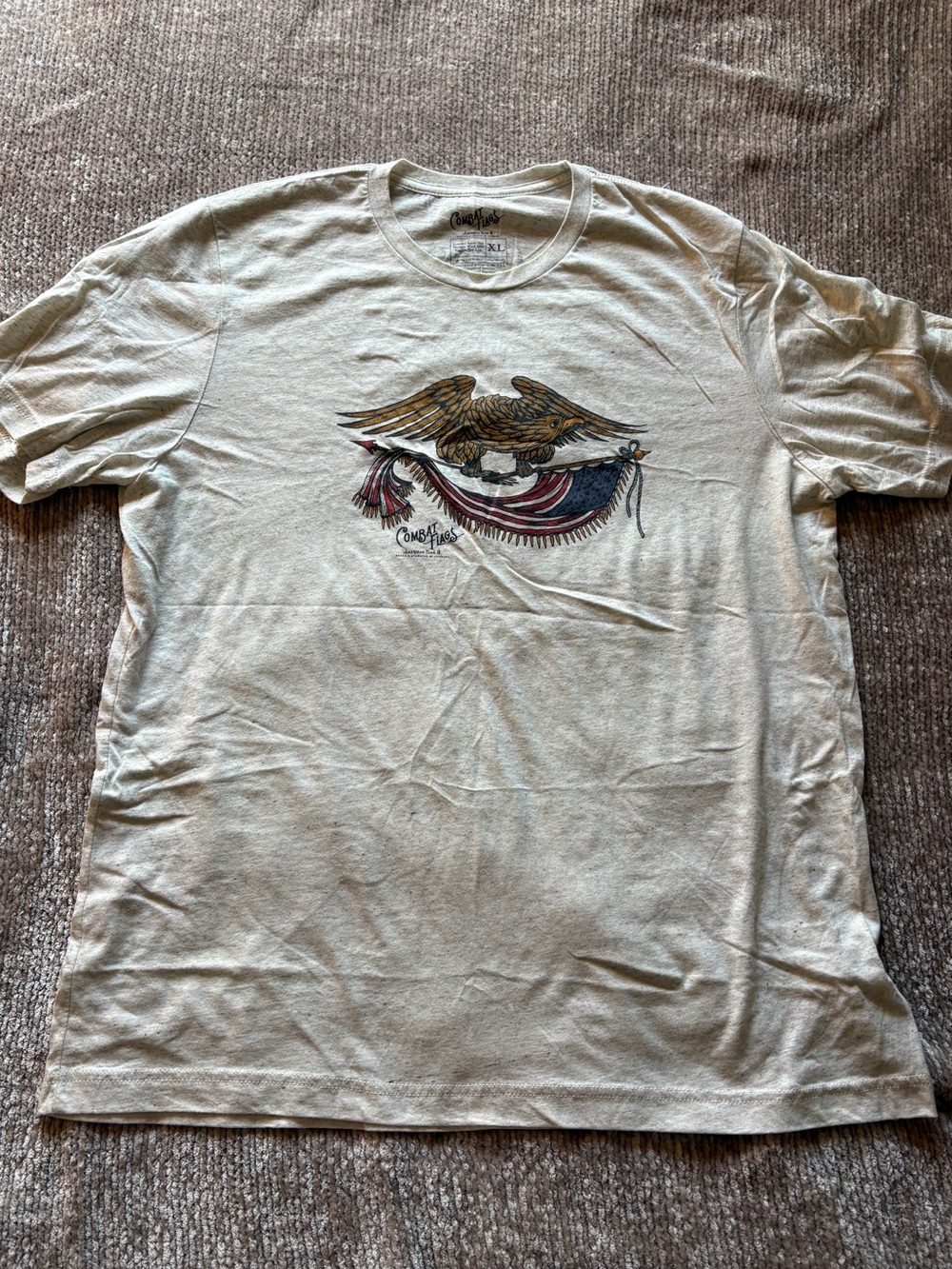 Men’s XL Combat Flags Patriotic Eagle Tee